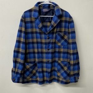 Vintage Pendleton Wool Made in US Blue Flannel